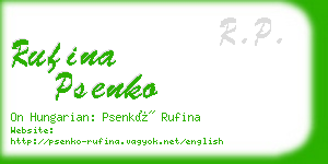 rufina psenko business card